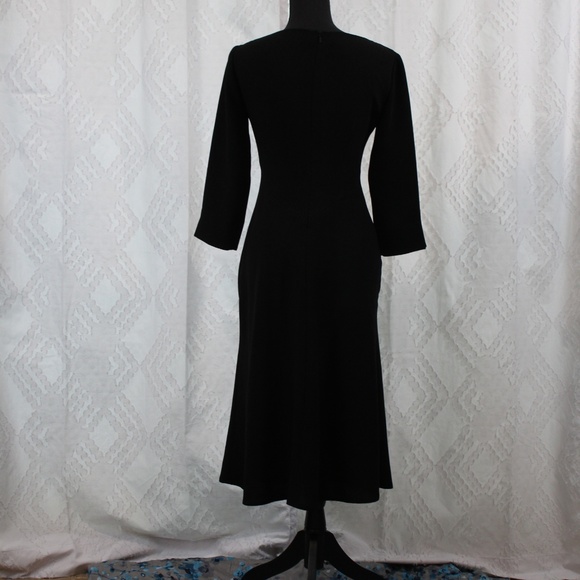 David Warren New York Black Long Sleeve Dress - Picture 4 of 6